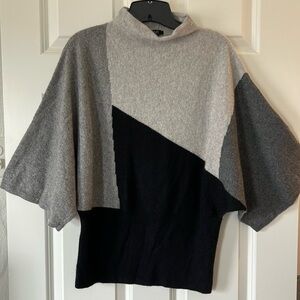 Prive’ 100% cashmere sweater. Black, dark and light gray, pattern. size L.